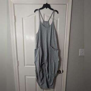 FP Movement by Free People Gray Hot Shot Onesie Jumpsuit